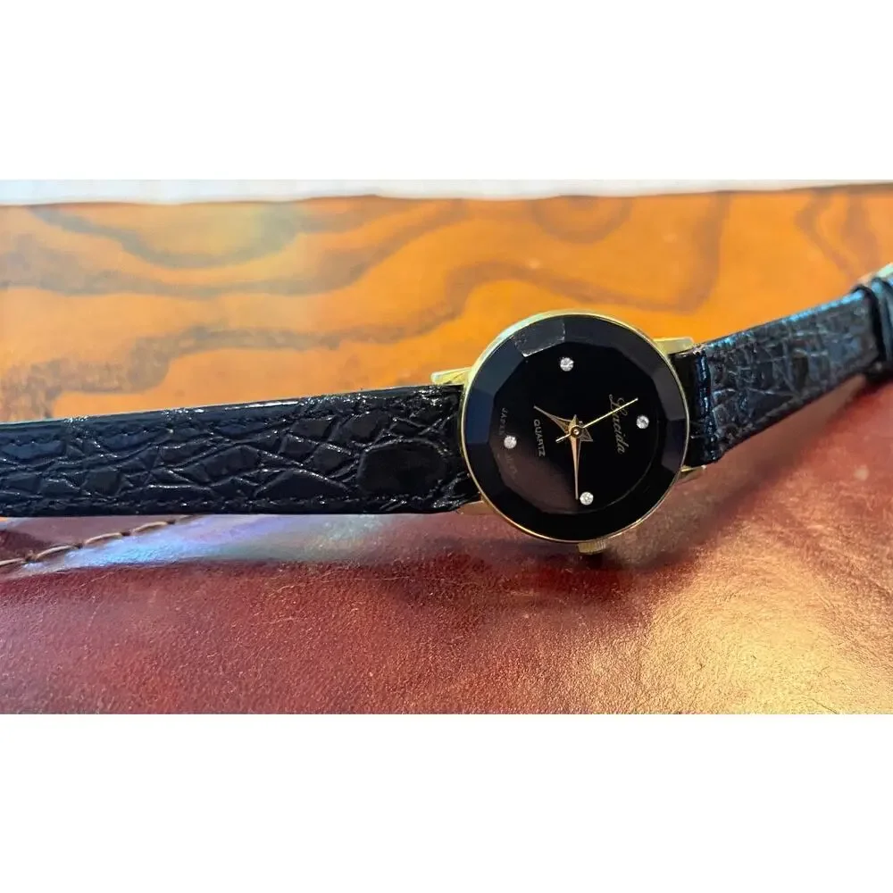 Women's 25mm Gold Tone Lucida Watch, Faceted Crystal